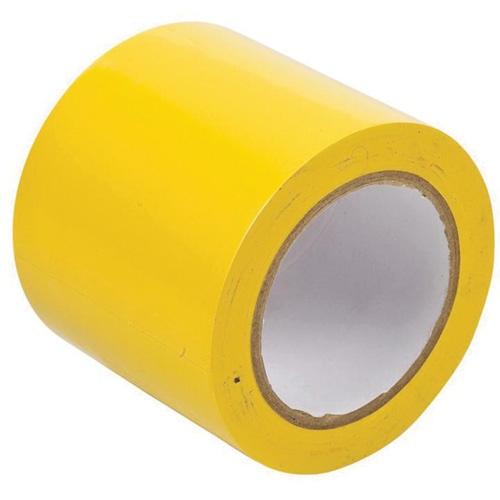 Ruban de marquage pour planchers, 4" x 108', Vinyle, Jaune Rock Safety Industrial Ltd