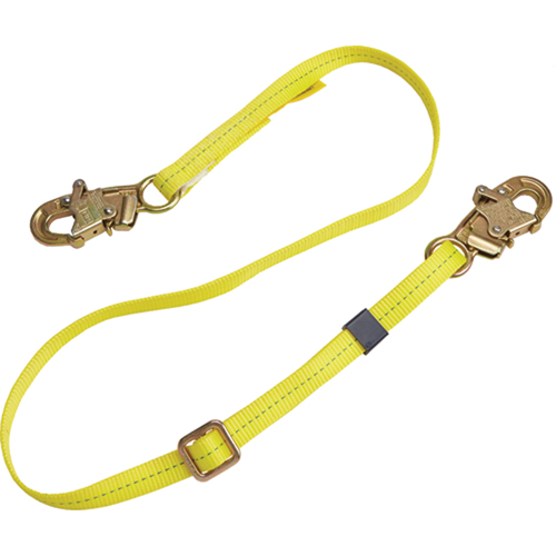 Longe de positionnement r&eacute;glable &agrave; sangle, 1 branches, 6', Classe CSA B, Polyester Rock Safety Industrial Ltd