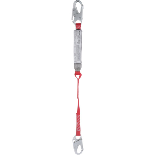 Longe &agrave; amortisseur de choc Pro, 3', Point d'ancrage &agrave; Mousqueton verrouillable, Mousqueton verrouillable aux jambes, Polyester Rock Safety Industrial Ltd