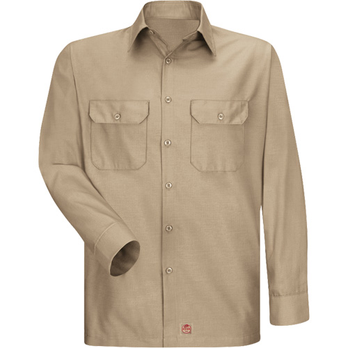 Long Sleeve Ripstop Shirt, Men's, 3X-Large, Khaki Rock Safety Industrial Ltd