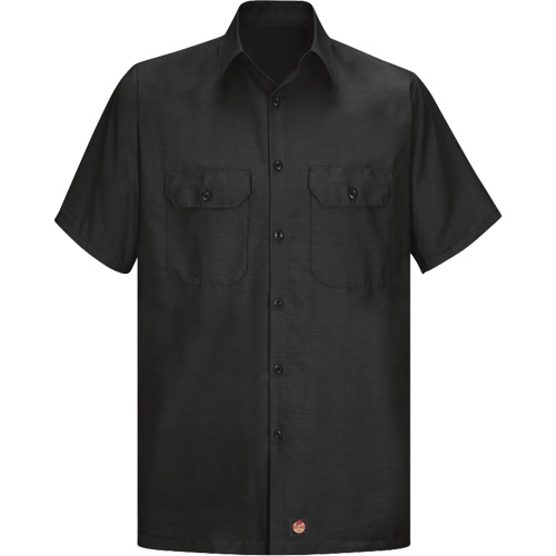 Short Sleeve Ripstop Shirt, Men's, Large (Tall), Black Rock Safety Industrial Ltd