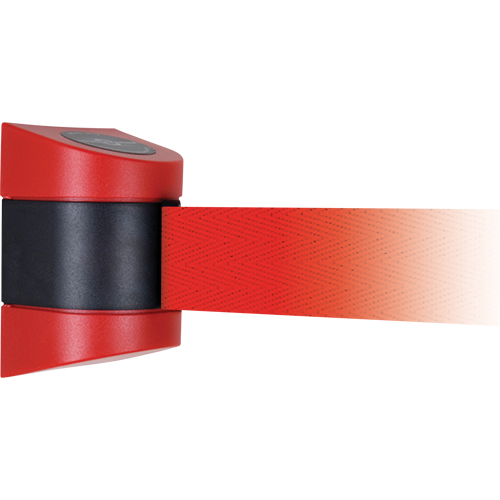 Unit&eacute;s murales Tensabarrier, Plastique, Fixation par vis, 15', Ruban Rouge Rock Safety Industrial Ltd