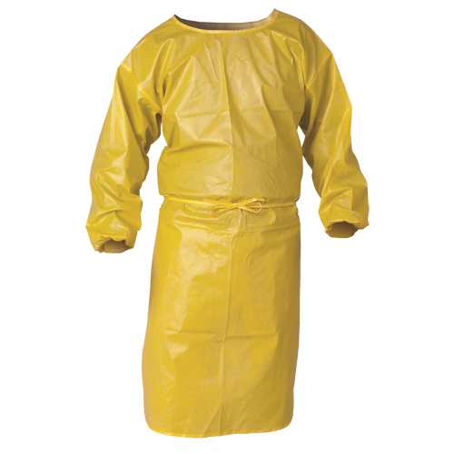 Blouse de protection Kleenguard contre la vaporisation de produits chimiques, Polypropyl&egrave;ne, Jaune, 34" la x 52" lo Rock Safety Industrial Ltd