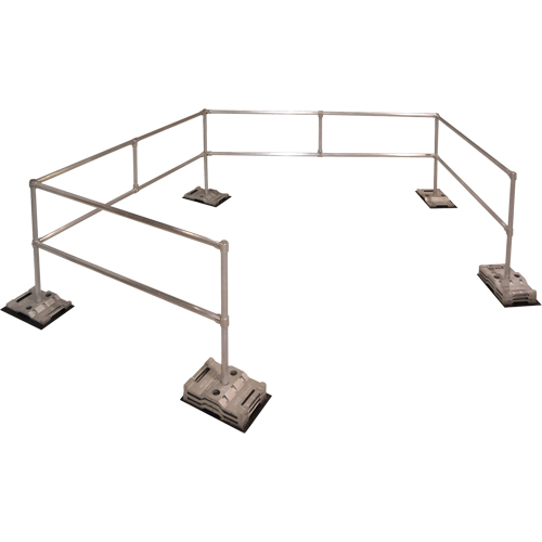 RoofGuard Classic System - Packaged Kits, Aluminum, 72" W x 216" L x 42" H Rock Safety Industrial Ltd