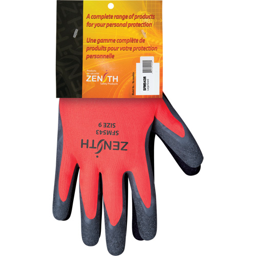 Gants enduits de latex de caoutchouc naturel, 9, R&ecirc;vetement Latex de caoutchouc, Calibre 13, Enveloppe en Polyester Rock Safety Industrial Ltd