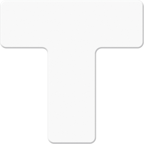 Armor Stripe Lean/5S Markers, T, 6" L x 6" W, White, Plastic Rock Safety Industrial Ltd