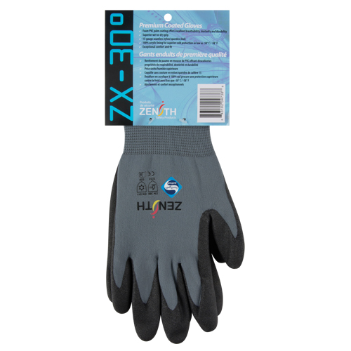 Gants enduits de premi&egrave;re qualit&eacute; ZX-30°, 10/T-Grand, R&ecirc;vetement PVC, Calibre 15, Enveloppe en Nylon Rock Safety Industrial Ltd