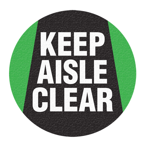 "Keep Aisle Clear" Floor Sign, Adhesive, English with Pictogram Rock Safety Industrial Ltd