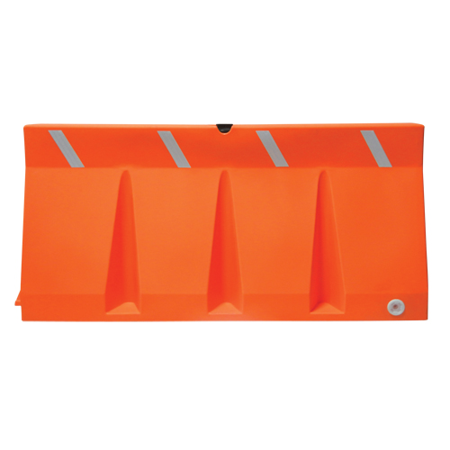 Traffic Barriers, Water-Filled, 69.75" L x 33.75" H, Orange Rock Safety Industrial Ltd