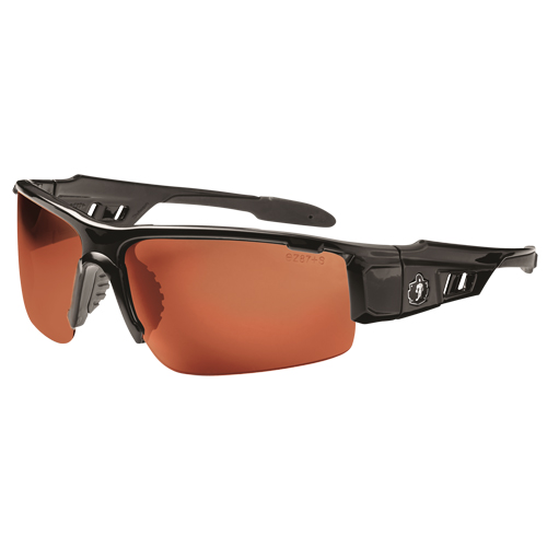 Lunettes de s&eacute;curit&eacute; Skullerz Dagr, Lentille Cuivre, Anti-&eacute;gratignures/Polaris&eacute;, ANSI Z87+/R&eacute;pond ou surpasse la norme CSA Z94.3 Rock Safety Industrial Ltd