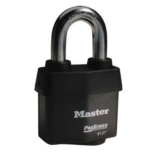 ProSeries&reg; Weather Tough&reg; Padlock, Black, Keyed Different, Laminated Steel, 2-5/8" Width Rock Safety Industrial Ltd