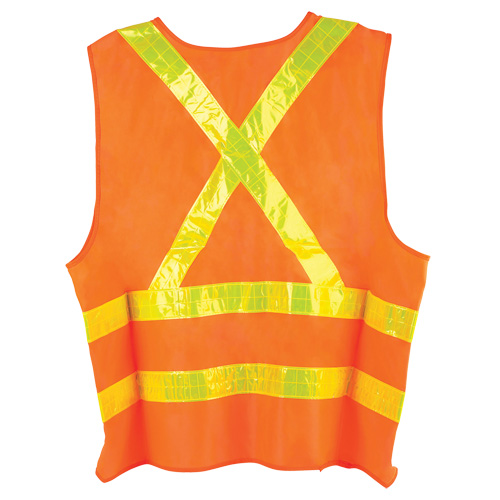 Dynamic Traffic Vest, High Visibility Orange, Large, Polyester Rock Safety Industrial Ltd