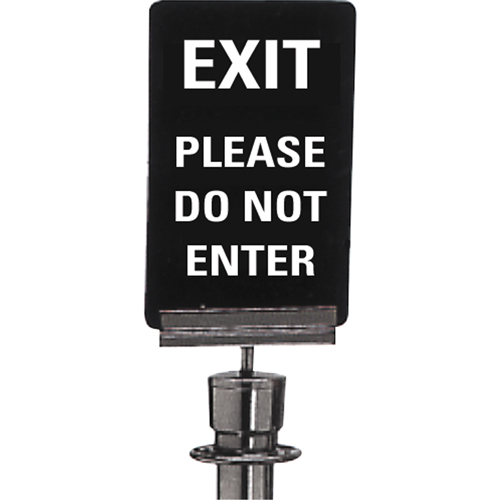 Enseigne de contr&ocirc;le des foules  Exit: Please Do Not Enter , 11" x 7", Plastique, Anglais Rock Safety Industrial Ltd