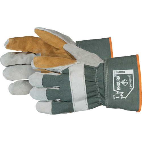 Gants dajusteur avec paume double Endura, Taille unique, Paume en Cuir de vache refendu Rock Safety Industrial Ltd