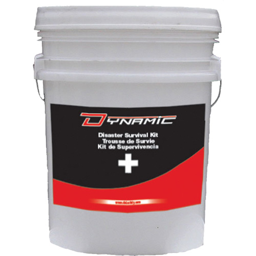 Trousse de premiers soins pour pr&eacute;paration aux situations d'urgence Dynamic, Dispositif m&eacute;dical Classe 1, Seau Rock Safety Industrial Ltd