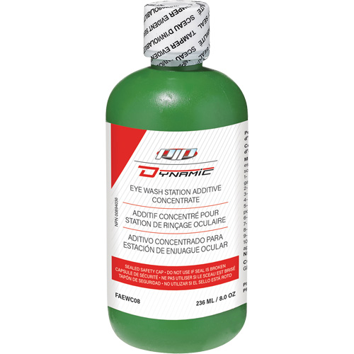 Additif concentr&eacute; pour douche oculaire Dynamic, Bouteille Plein, 8 oz Rock Safety Industrial Ltd