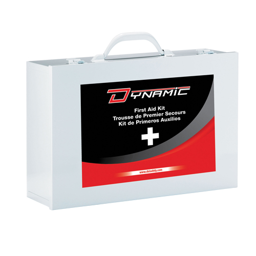 Trousse de premiers soins Ontario Dynamic, Dispositif m&eacute;dical Classe 1, Boîte en m&eacute;tal Rock Safety Industrial Ltd
