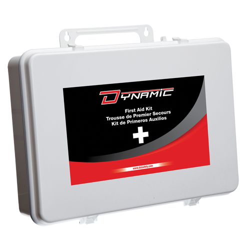 Trousse de premiers soins pour autobus scolaire Dynamic, Dispositif m&eacute;dical Classe 1, 36 unit&eacute;s/Boîte en m&eacute;tal Rock Safety Industrial Ltd