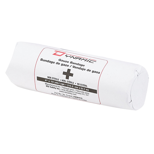 Bandages de gaze Dynamic, Rouleau, 30' lo x 4" la, Dispositif m&eacute;dical Classe 1 Rock Safety Industrial Ltd