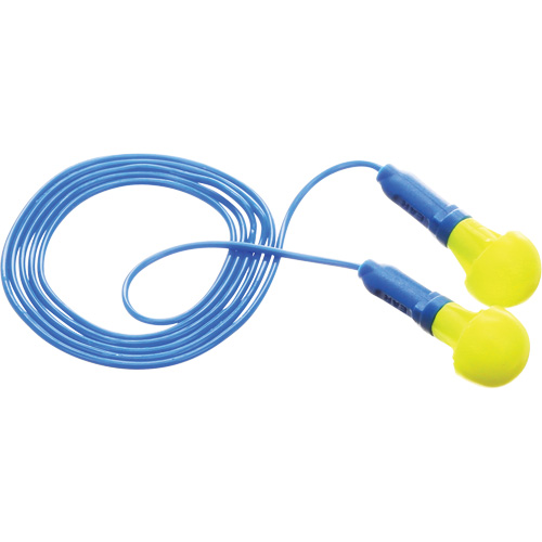 Bouchons d'oreilles E-A-R Push-Ins, Avec cordon, Paire - Sac en poly, 28/23 dB NRR, Taille unique Rock Safety Industrial Ltd