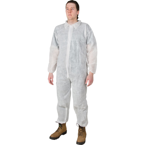 Coveralls, Medium, White, Polypropylene Rock Safety Industrial Ltd