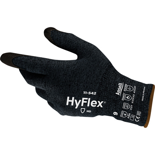 Gants l&eacute;gers r&eacute;sistant aux coupures HyFlex 11-542, Taille 6/T-petit, Calibre 13, Rev&ecirc;tement Mousse de nitrile, Enveloppe en Intercept, ASTM ANSI niveau A7/EN 388 niveau F Rock Safety Industrial Ltd
