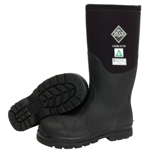 Bottes de travail avec doublure en filet Chore Classic, Caoutchouc, Embout Acier, Pointure 7, Semelle R&eacute;sistant aux perforations Rock Safety Industrial Ltd