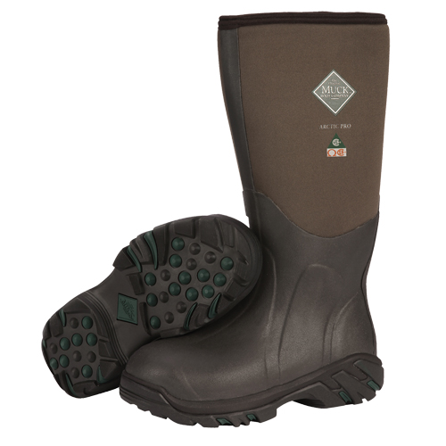 Bottes de travail pour les conditions extr&ecirc;mes Arctic Pro, Caoutchouc, Embout Acier, Pointure 9, Semelle R&eacute;sistant aux perforations Rock Safety Industrial Ltd