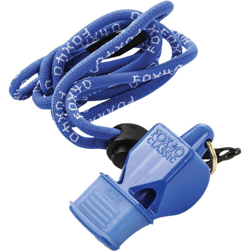 Classic Blue Whistle with Lanyard Rock Safety Industrial Ltd