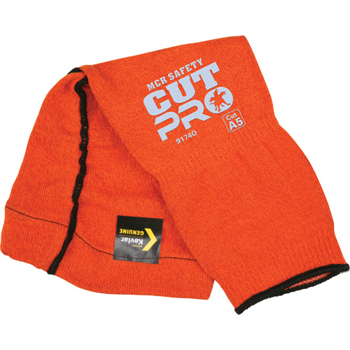 Manches Memphis avec trou pour le pouce, Kevlar, 14", ASTM ANSI niveau A5, Orange Rock Safety Industrial Ltd