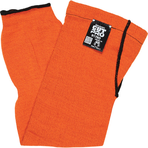 Manches Memphis avec trou pour le pouce, Kevlar, 18", ASTM ANSI niveau A5, Orange Rock Safety Industrial Ltd
