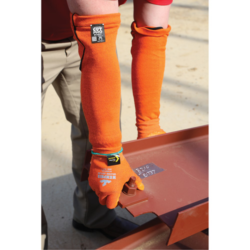 Memphis&reg; Sleeves, Kevlar&reg;, 18", ASTM ANSI Level A5, Orange Rock Safety Industrial Ltd