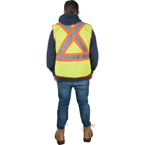 Veste d'arpenteur r&eacute;sistante aux flammes, Jaune lime haute visibilit&eacute;, Moyen, Polyester Rock Safety Industrial Ltd
