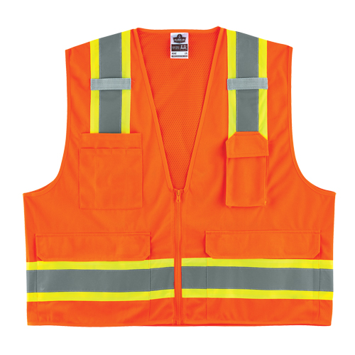 Veste d'arpenteur &agrave; 2 tons GloWear 8248Z, Orange haute visibilit&eacute;, Moyen/Petit, Polyester Rock Safety Industrial Ltd