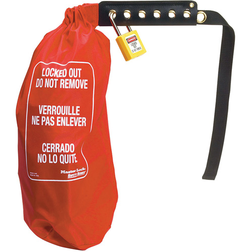 Sac de cadenassage &eacute;lectrique pour prise surdimensionn&eacute;e & contr&ocirc;le de palan, Type Prise Rock Safety Industrial Ltd