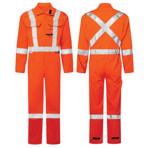 Combinaisons de luxe haute visibilit&eacute; 7 oz UltraSoft, Taille 48, Orange Rock Safety Industrial Ltd