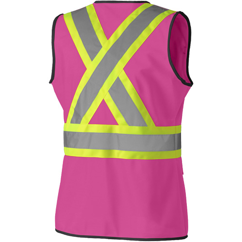 139PK Women's Safety Vest, Pink, X-Small, Polyester Rock Safety Industrial Ltd