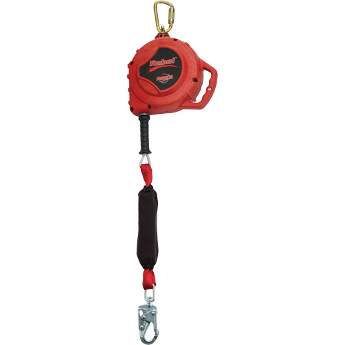 Cordage de s&eacute;curit&eacute; autor&eacute;tractable Rebel, 33', Acier galvanis&eacute;, Pivotant Rock Safety Industrial Ltd
