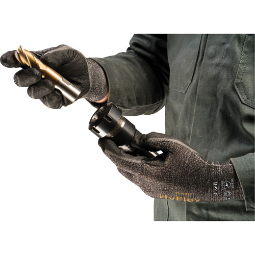 Gants l&eacute;gers &agrave; paume tremp&eacute;e Hyflex 11-931, Taille T-Grand/10, Calibre 18, Rev&ecirc;tement Mousse de nitrile, Enveloppe en Dyneema, ASTM ANSI niveau A2/EN 388 niveau B Rock Safety Industrial Ltd