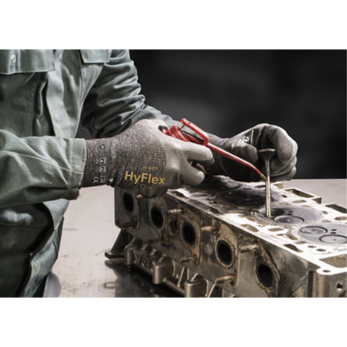 Gants l&eacute;gers Hyflex 11-937, Taille 6/T-petit, Calibre 18, Rev&ecirc;tement Mousse de nitrile, Enveloppe en Dyneema, ASTM ANSI niveau A2/EN 388 niveau B Rock Safety Industrial Ltd