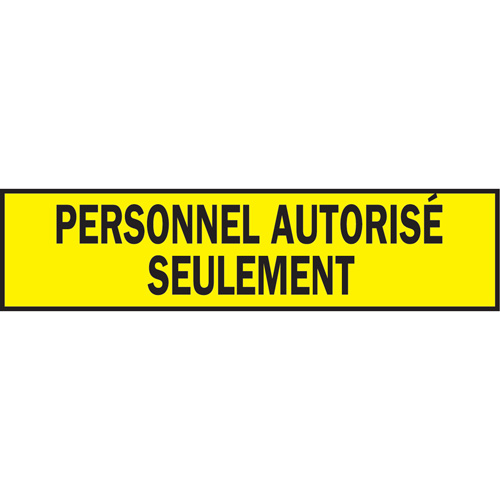 Warning Barricade Tape, French, 3" W x 200' L, 3.5 mils, Black on Yellow Rock Safety Industrial Ltd