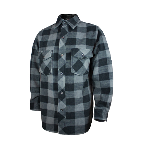 Chemise &agrave; carreaux en molleton solaire, Hommes, Grand, Gris Rock Safety Industrial Ltd