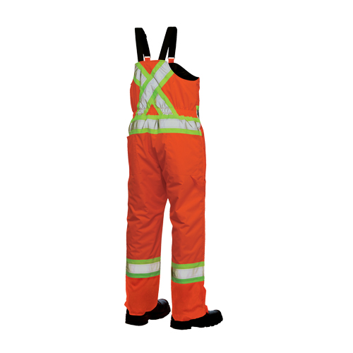 Lined Safety Overalls, Polyester/Polyurethane, Large, High Visibility Orange Rock Safety Industrial Ltd