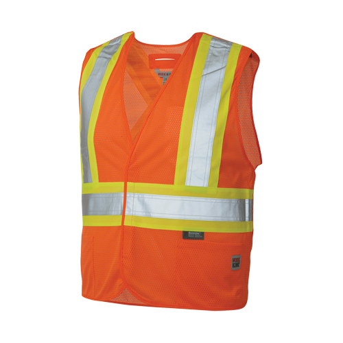 Veste de s&eacute;curit&eacute; d&eacute;tachable en cinq points, Orange haute visibilit&eacute;, Grand/T-Grand, Polyester Rock Safety Industrial Ltd