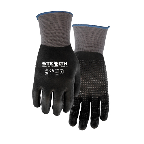 Gants 395 Stealth Blackbird, 8/Moyen, R&ecirc;vetement Mousse de nitrile, Calibre 15, Enveloppe en Nylon Rock Safety Industrial Ltd