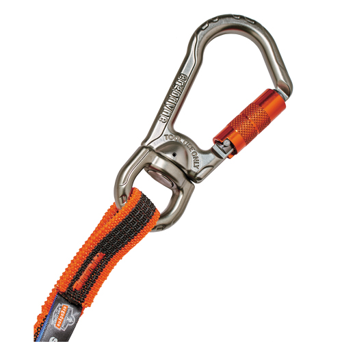 Longe porte-outils &agrave; rotule et &agrave; verrouillage double Squids 3109F(x), Tendeur, Mousqueton/boucle Rock Safety Industrial Ltd