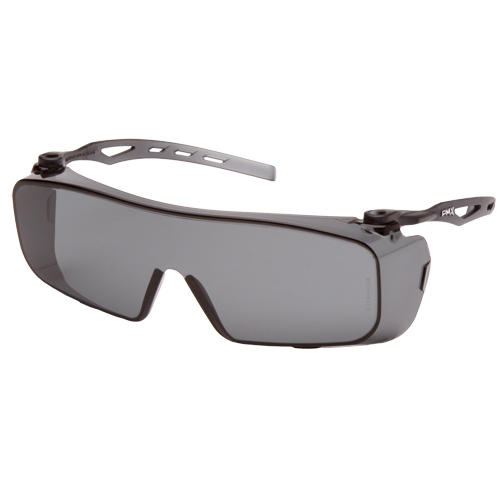 Lunettes de s&eacute;curit&eacute; Cappture OTG, Lentille Grise/fum&eacute;e, Antibu&eacute;e, ANSI Z87+/R&eacute;pond ou surpasse la norme CSA Z94.3 Rock Safety Industrial Ltd