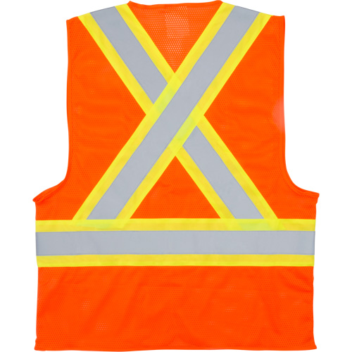 Veste de s&eacute;curit&eacute; pour la circulation, Orange haute visibilit&eacute;, Grand, Polyester Rock Safety Industrial Ltd