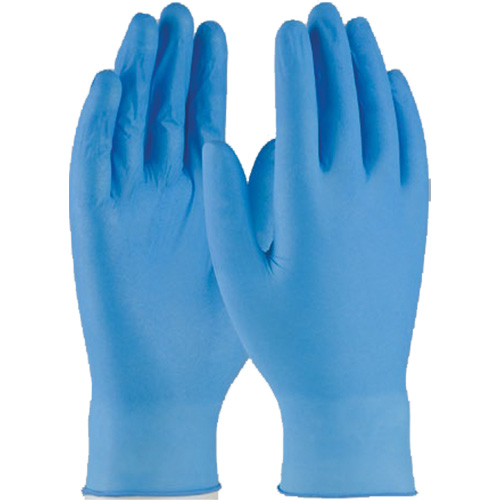 Gants jetables, Petit, Nitrile, 4 mils, Sans poudre, Bleu Rock Safety Industrial Ltd