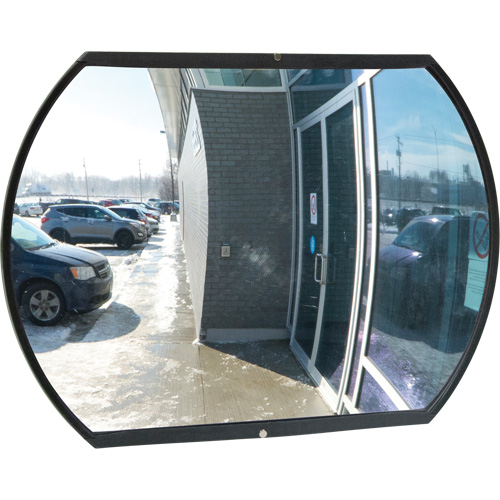 Miroir convexe rectangulaire/rond avec support, 18" h x 26" la, Int&eacute;rieur/Ext&eacute;rieur Rock Safety Industrial Ltd